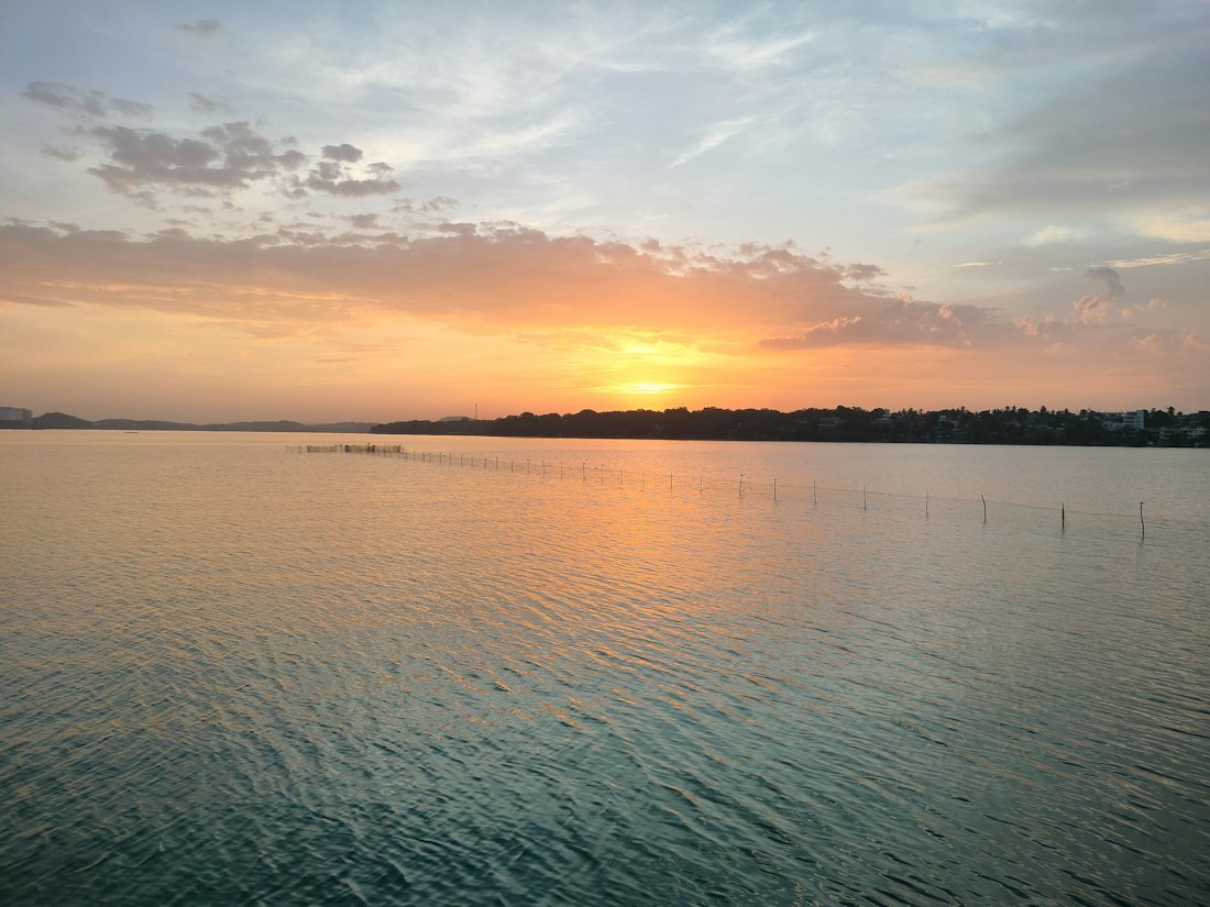 Clear shallow water and pale sand at Trincomalee